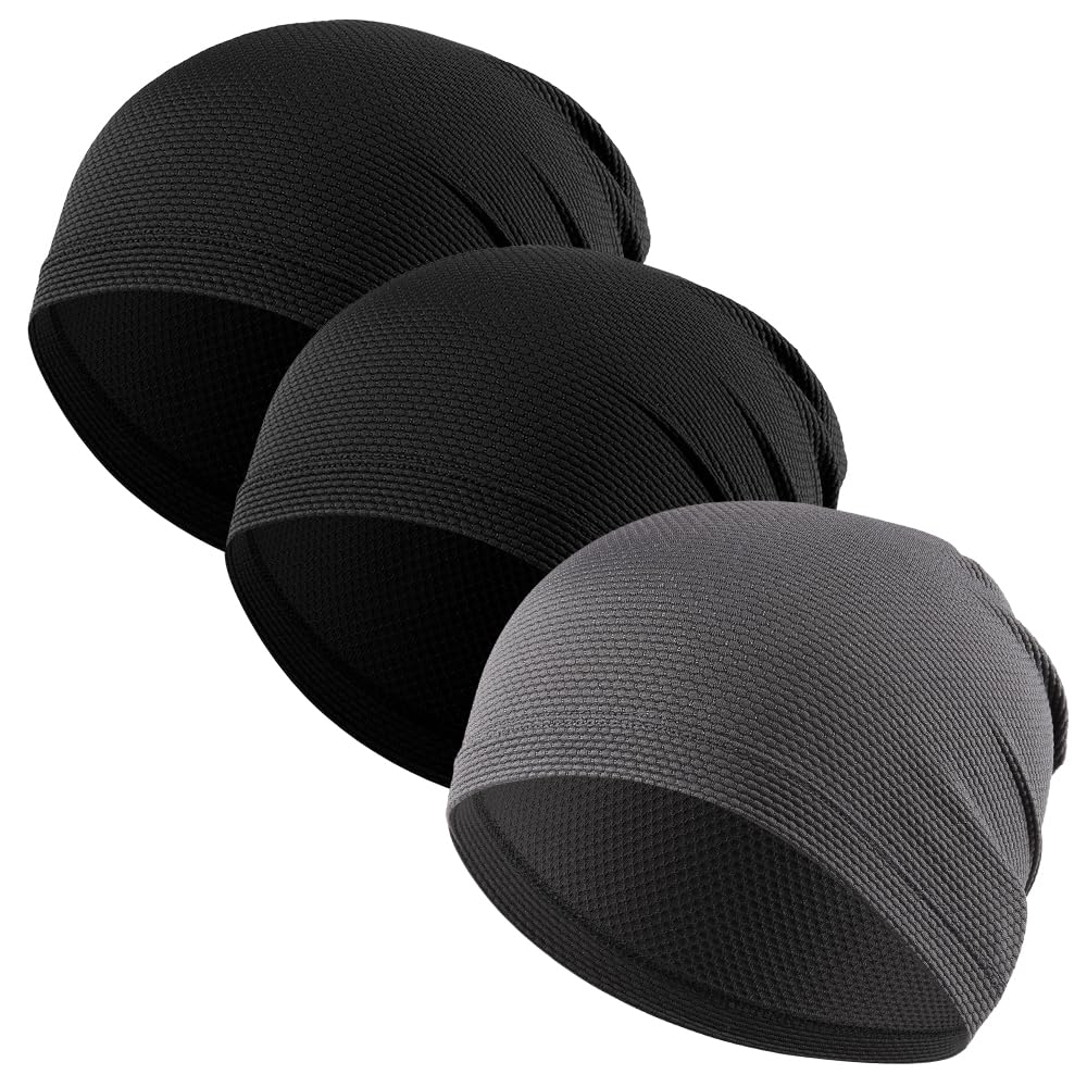 3er-Pack Helm-Innenfutter mit Totenkopf-Kappe