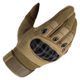 MVPTOO hard knuckle tactical glove brown — back of hand