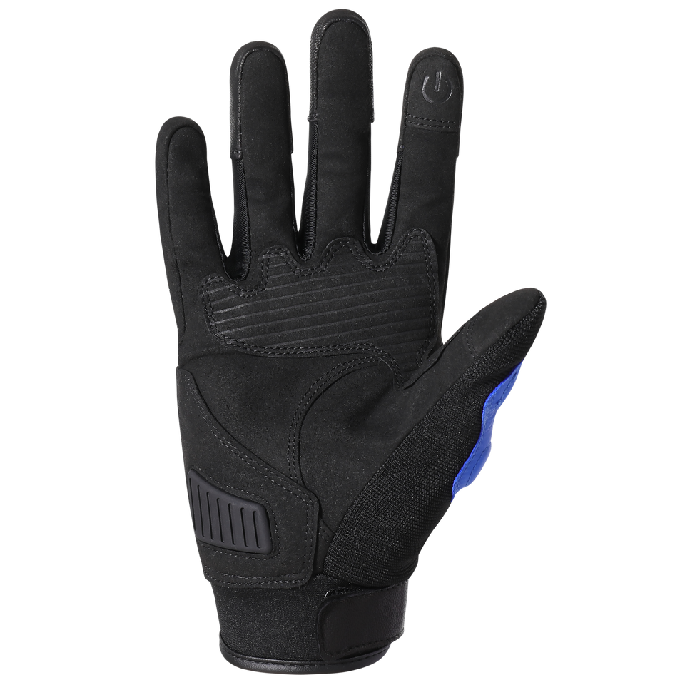 Gants de moto en cuir de chèvre MVPTOO — Bleu