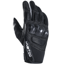 Gants de motocross en peau d'agneau MVPTOO — Noir
