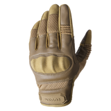 MVPTOO Full Finger Riding Glove in Brown — back of hand