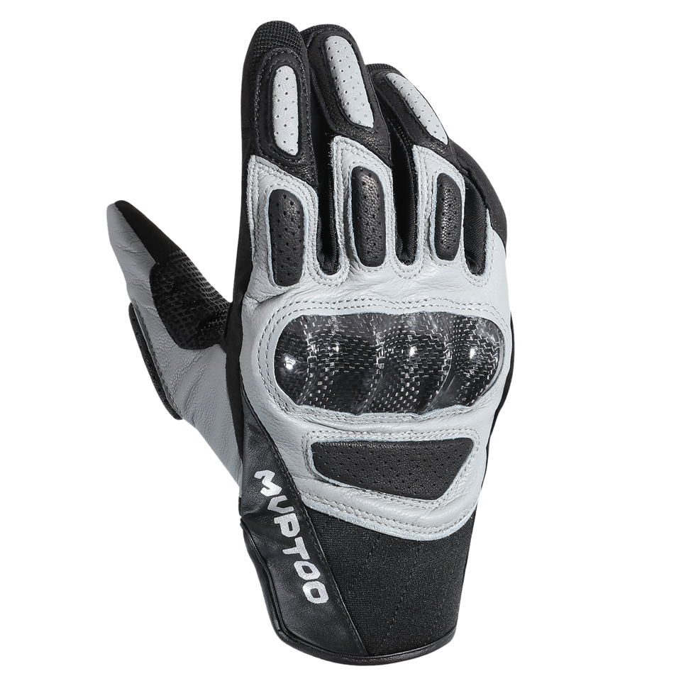 Gants MVPTOO en peau de chèvre pour motocross — Gris
