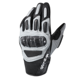 MVPTOO Goatskin Motocross Glove in Gray — back of hand