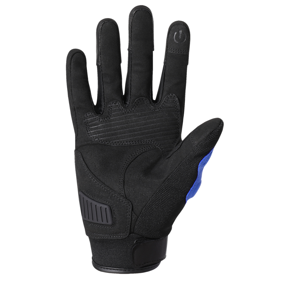 Gants de moto en cuir de chèvre MVPTOO — Bleu