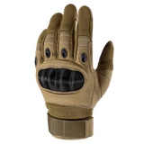 MVPTOO Hard-Knuckle Tactical Glove in Brown — back of hand