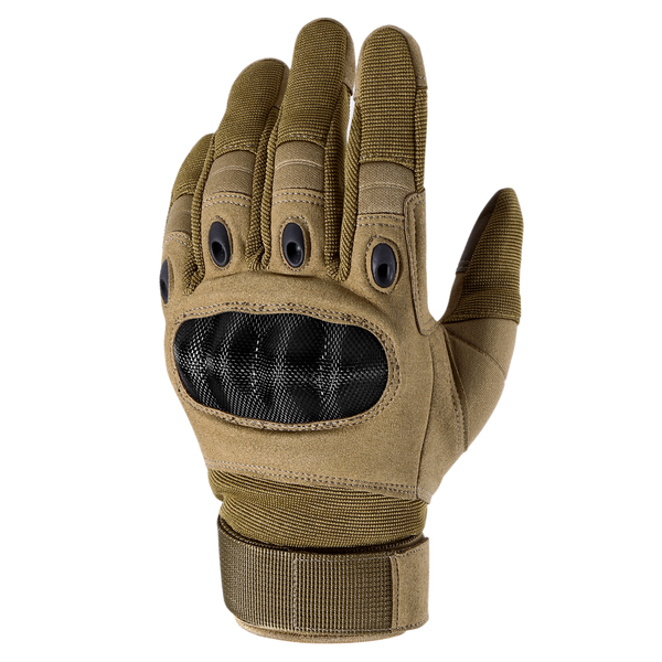 MVPTOO Hard-Knuckle Tactical Glove — Brown