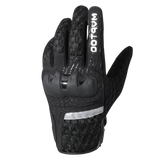 MVPTOO Summer Mesh Riding Glove in Black — back of hand