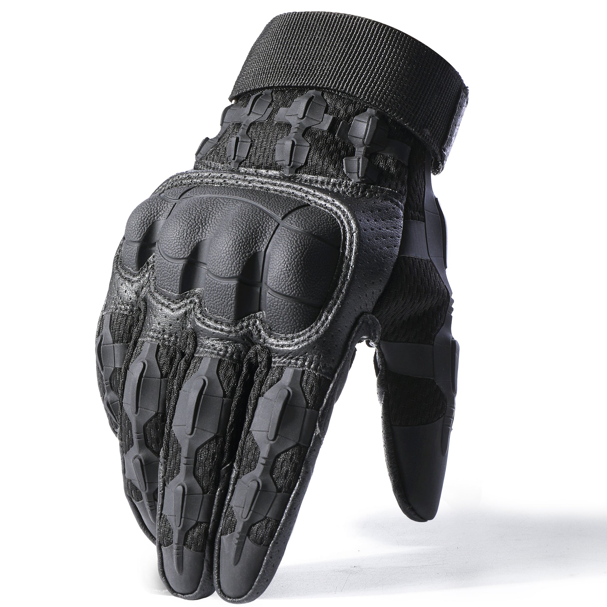 MVPTOO B30 black motorcycle glove main studio angle