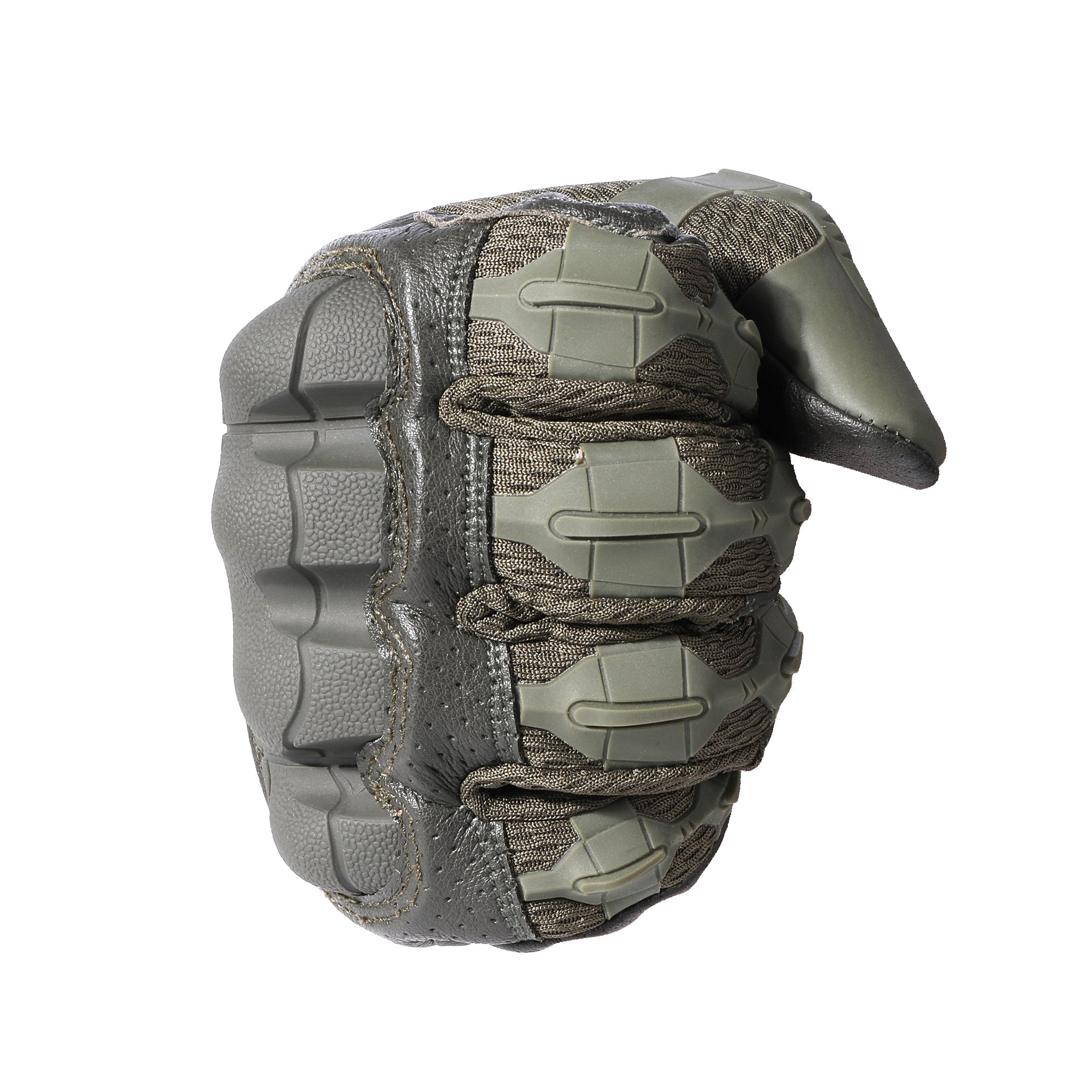 MVPTOO B30 green motorcycle glove fist side shell angle