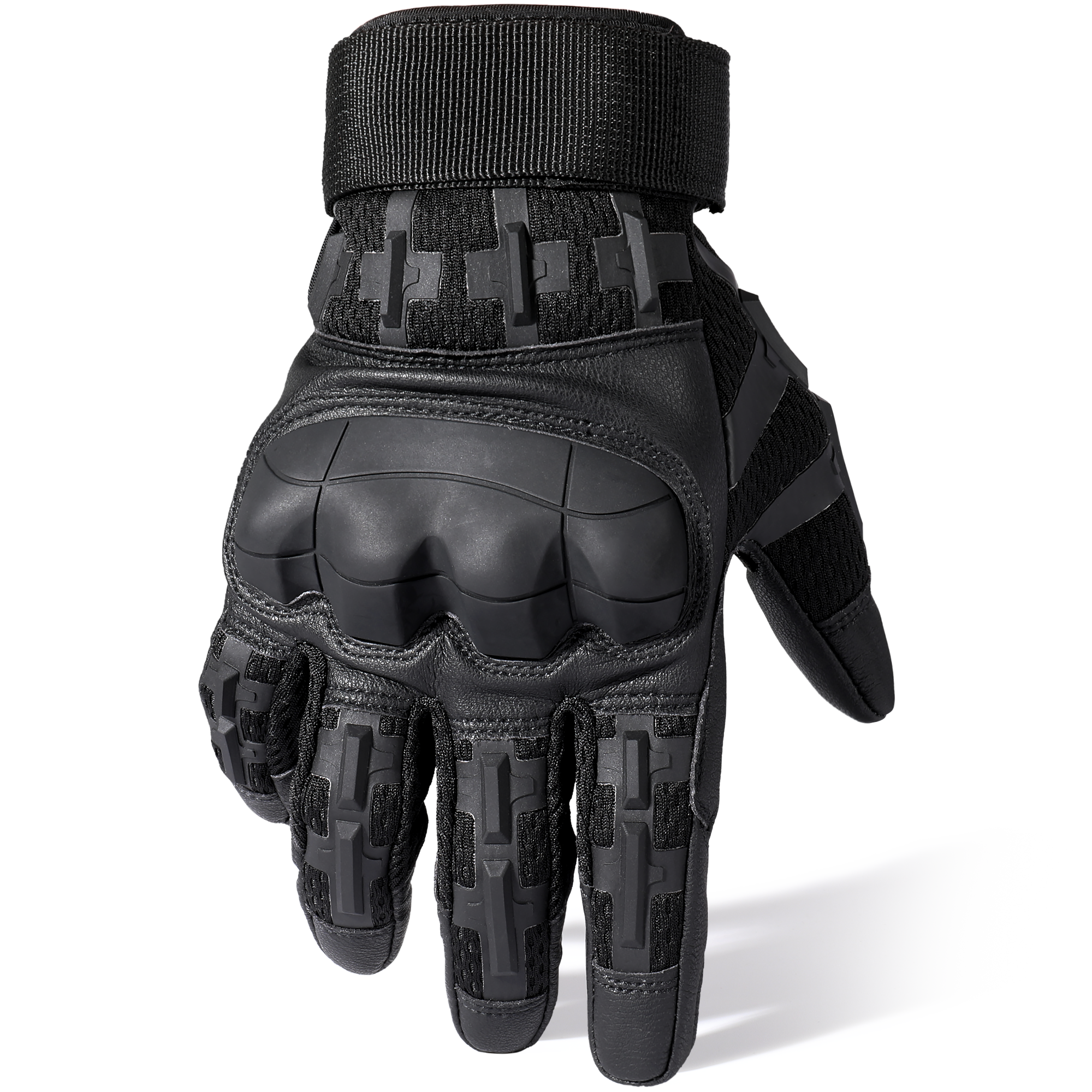 MVPTOO B36 black motorcycle glove backhand structure