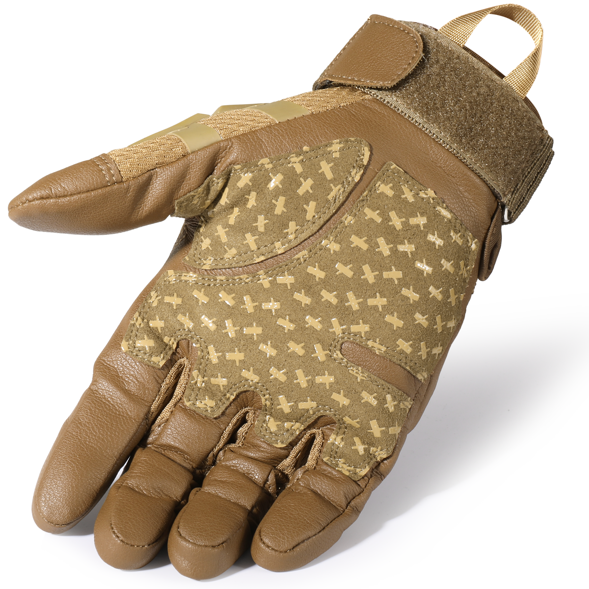 MVPTOO B36 brown motorcycle glove palm side profile