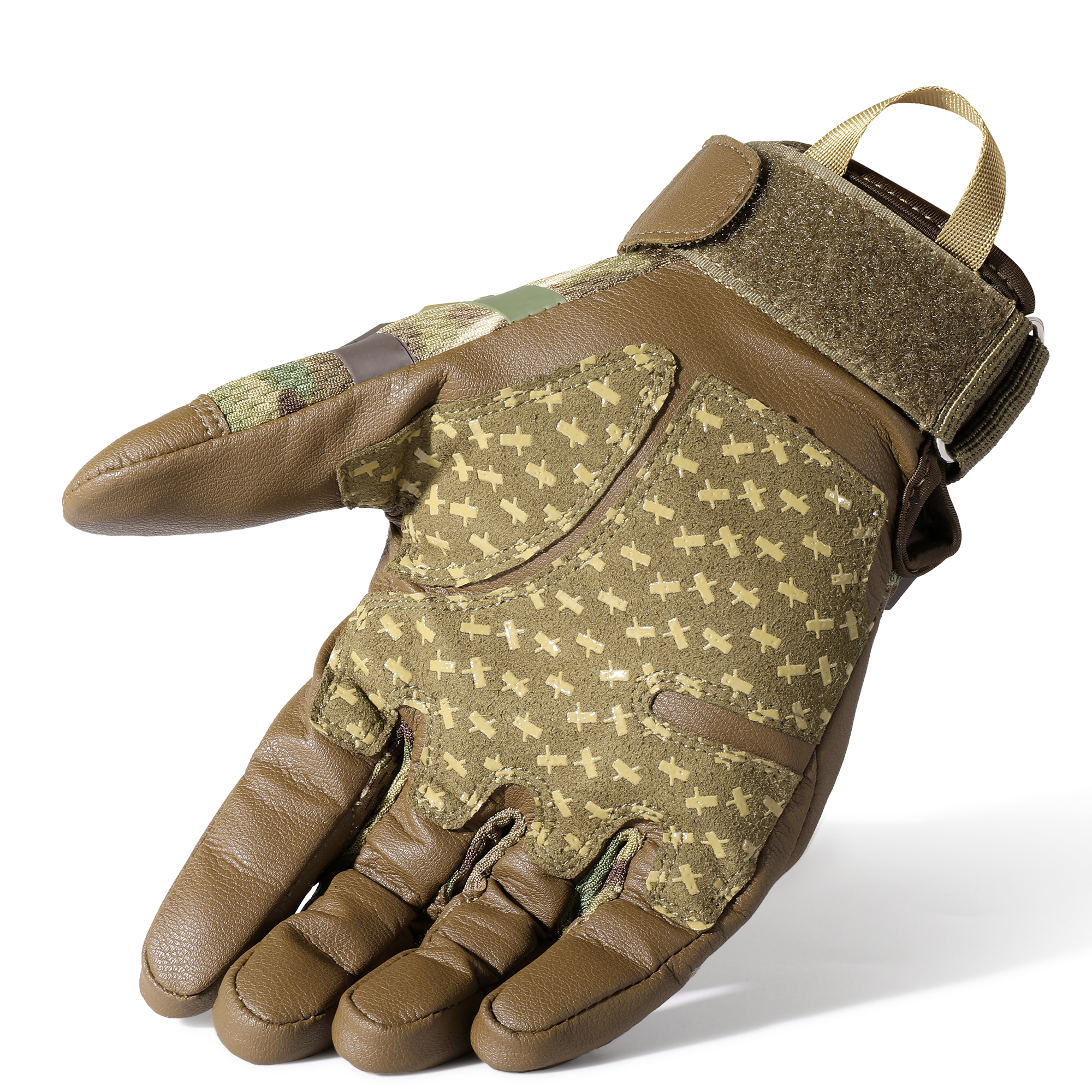 MVPTOO B36 camouflage motorcycle glove palm side profile