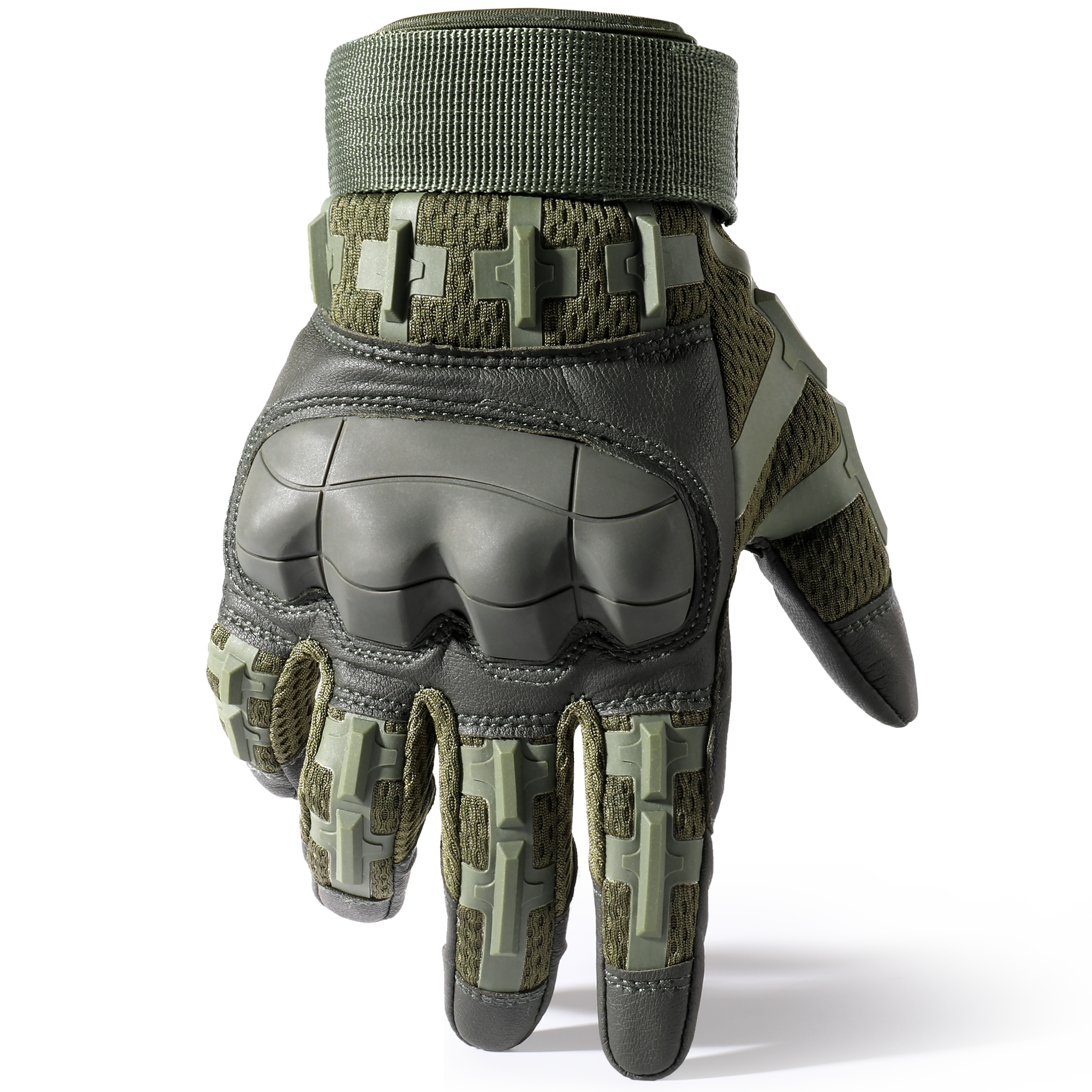 MVPTOO B36 green motorcycle glove backhand structure