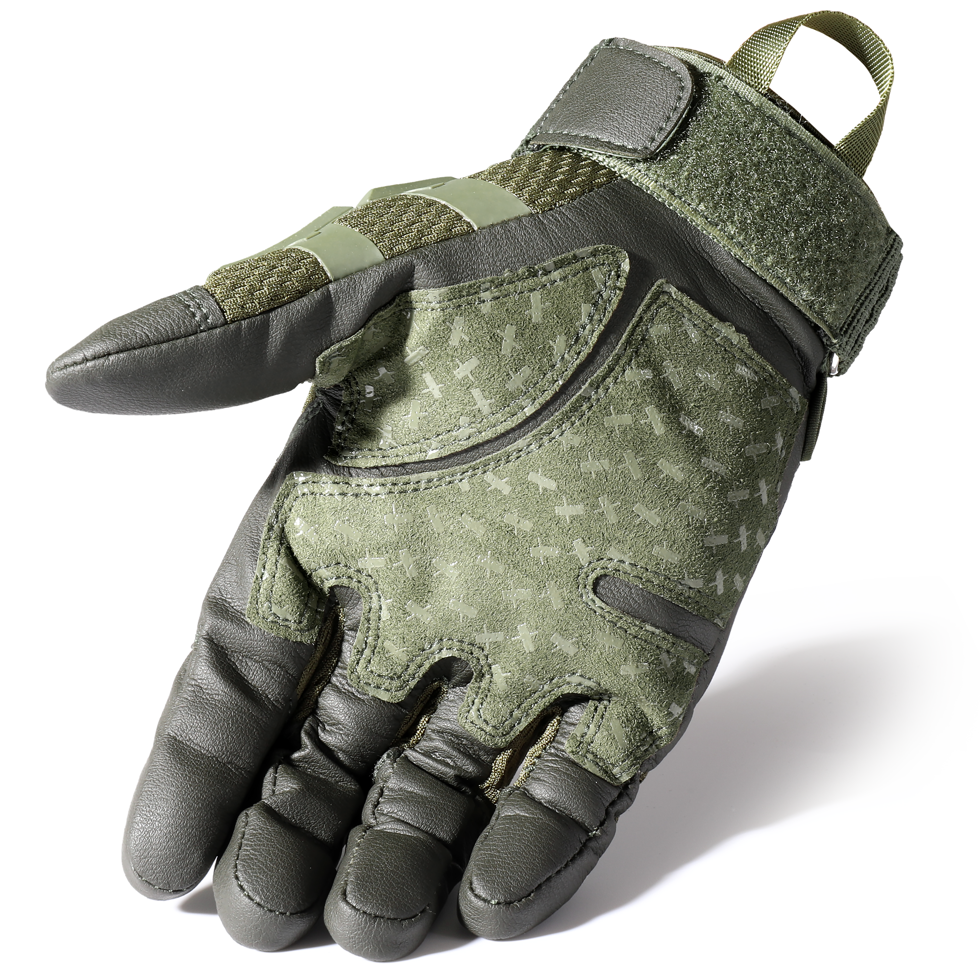 MVPTOO B36 green motorcycle glove palm side profile